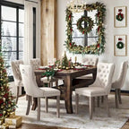 Ensemble de 6 chaises de salle à manger, chaises de cuisine de luxe en velours capitonné avec dossier rembourré et pieds en bois massif - Non disponible