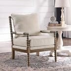 Fauteuil à fuseaux moderne Morden Fort, fauteuil d'appoint pour salon