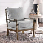 Fauteuil à fuseaux moderne Morden Fort, fauteuil d'appoint pour salon