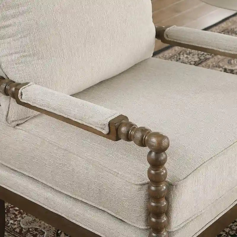 Fauteuil à fuseaux moderne Morden Fort, fauteuil d'appoint pour salon