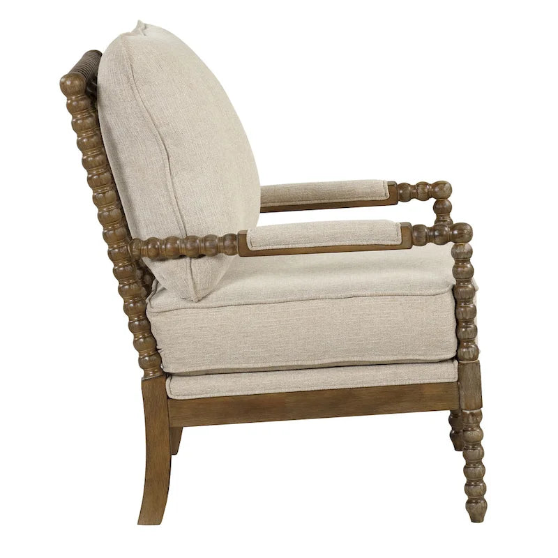 Fauteuil à fuseaux moderne Morden Fort, fauteuil d'appoint pour salon