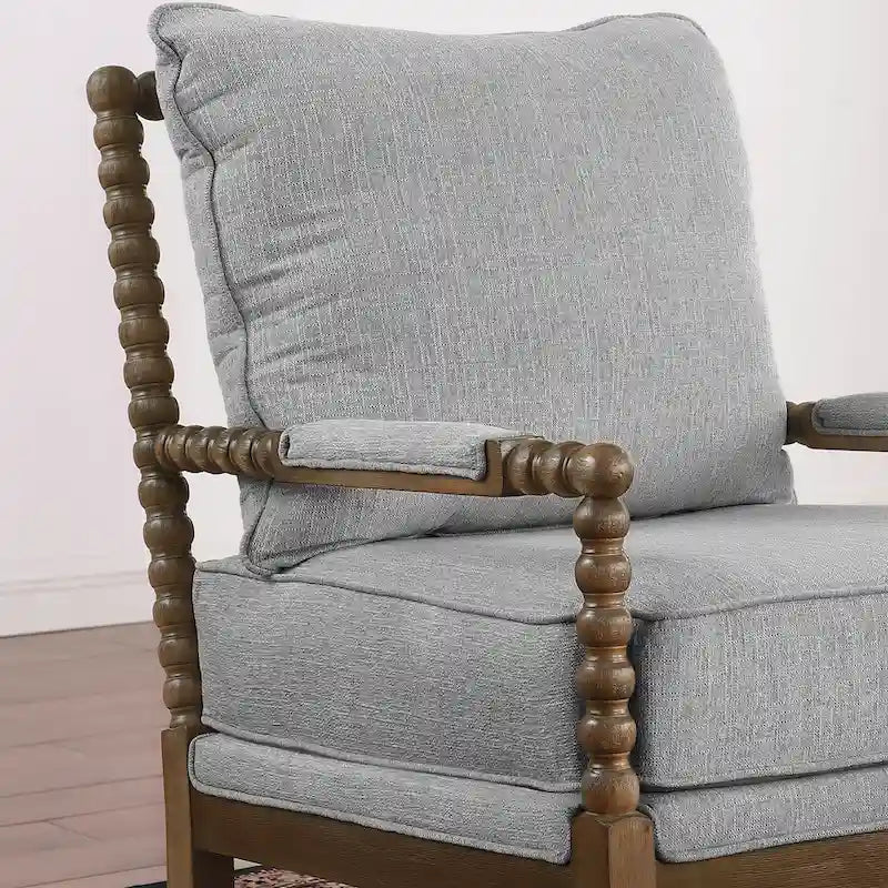 Fauteuil à fuseaux moderne Morden Fort, fauteuil d'appoint pour salon