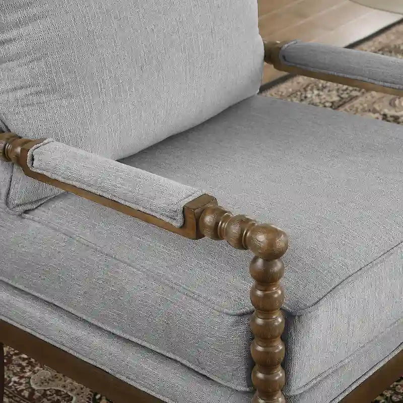 Fauteuil à fuseaux moderne Morden Fort, fauteuil d'appoint pour salon