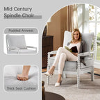 Fauteuil à fuseaux moderne Morden Fort, fauteuil d'appoint pour salon