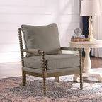 Fauteuil à fuseaux moderne Morden Fort, fauteuil d'appoint pour salon