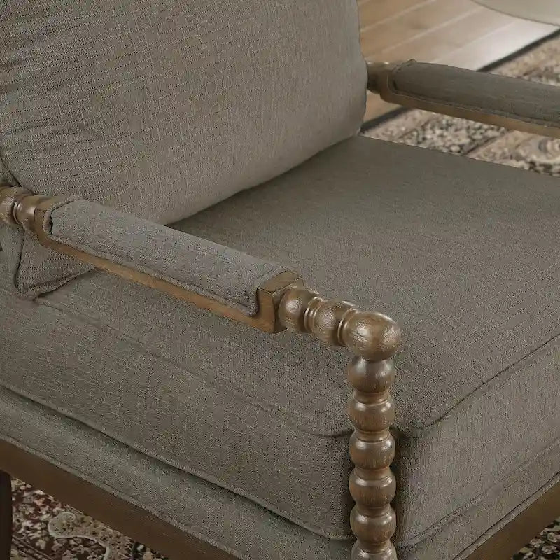 Fauteuil à fuseaux moderne Morden Fort, fauteuil d'appoint pour salon