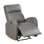 Fauteuil de lecture inclinable électrique AC Pacific Modern en similicuir, petit modèle