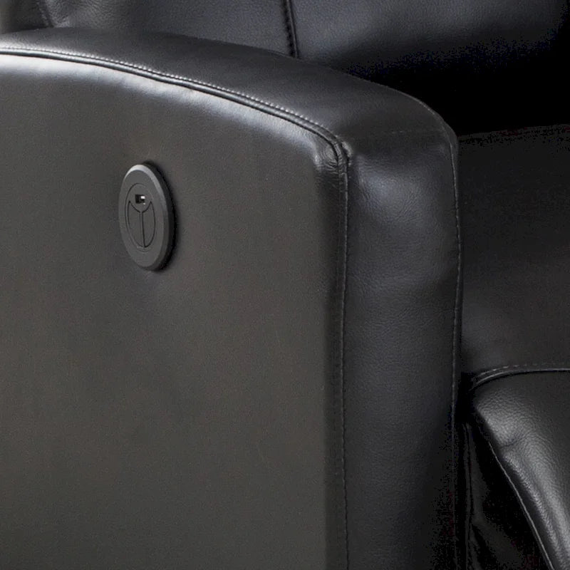 Fauteuil de lecture inclinable électrique AC Pacific Modern en similicuir, petit modèle