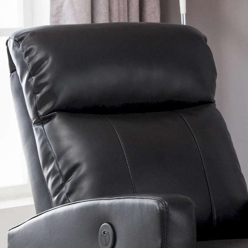 Fauteuil de lecture inclinable électrique AC Pacific Modern en similicuir, petit modèle