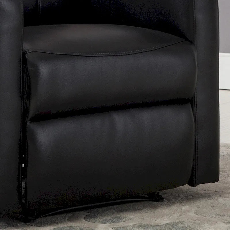 Fauteuil de lecture inclinable électrique AC Pacific Modern en similicuir, petit modèle