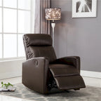 Fauteuil de lecture inclinable électrique AC Pacific Modern en similicuir, petit modèle