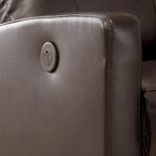 Fauteuil de lecture inclinable électrique AC Pacific Modern en similicuir, petit modèle