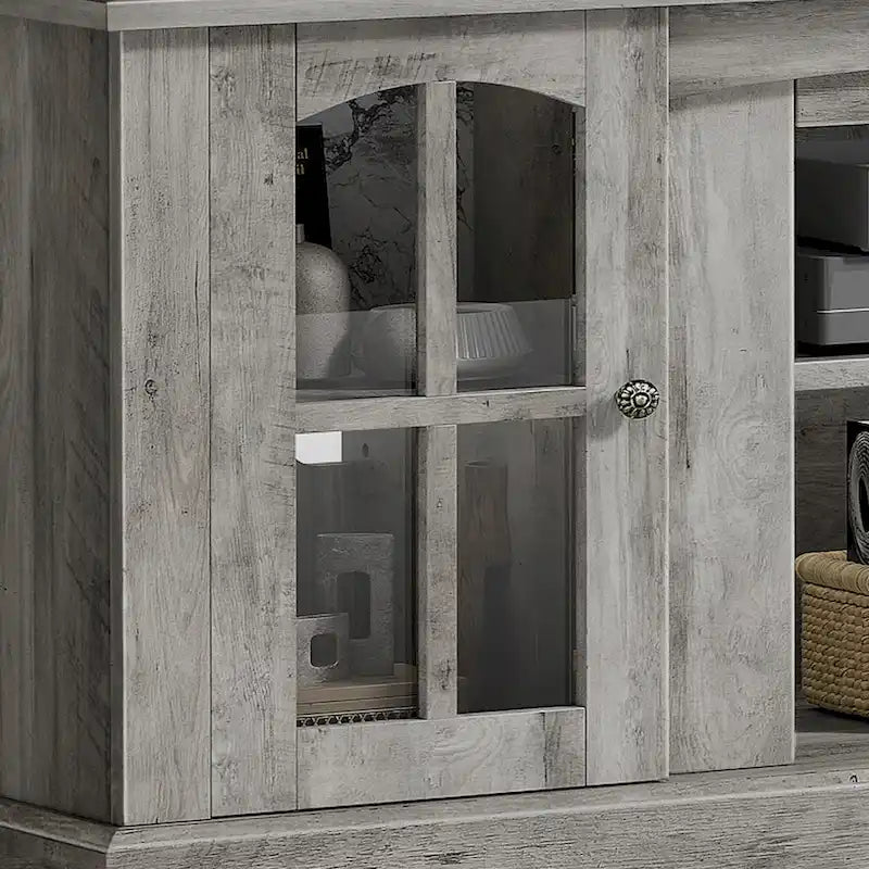 Meuble TV Moasis 58 Highboy, style ferme, pour téléviseurs jusqu'à 65 à 58 pouces.