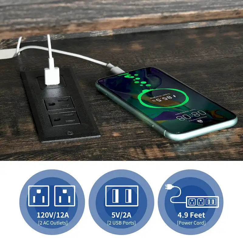 Meuble TV Moasis 58 Highboy, style ferme, pour téléviseurs jusqu'à 65 à 58 pouces.