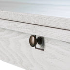 Console à tréteaux rabattables SEI Furniture Eddlewood Farmhouse transformée en table à manger