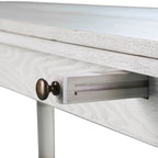 Console à tréteaux rabattables SEI Furniture Eddlewood Farmhouse transformée en table à manger