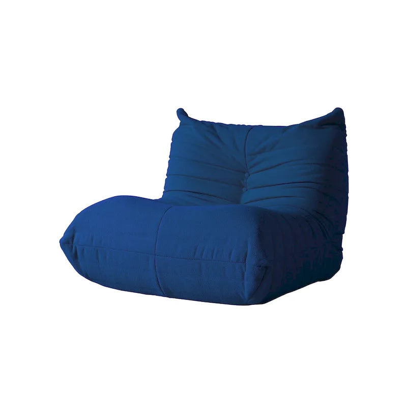 Fauteuil de cheminée, canapé une place, pouf en tissu Teddy