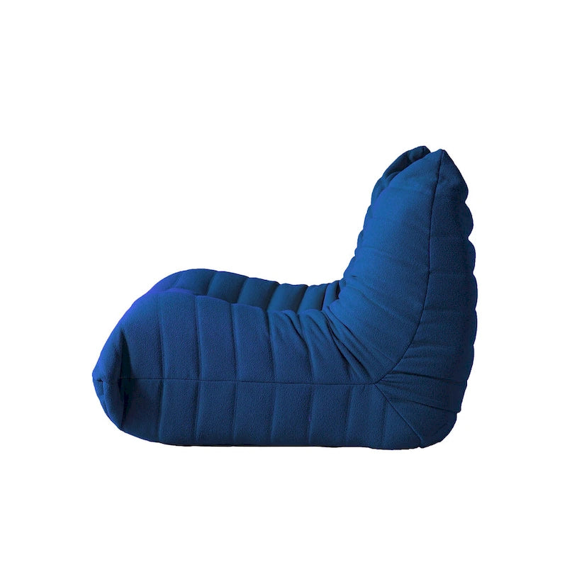 Fauteuil de cheminée, canapé une place, pouf en tissu Teddy