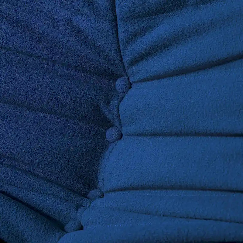 Fauteuil de cheminée, canapé une place, pouf en tissu Teddy