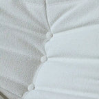 Fauteuil de cheminée, canapé une place, pouf en tissu Teddy