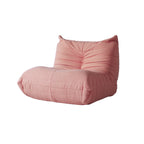 Fauteuil de cheminée, canapé une place, pouf en tissu Teddy