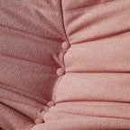 Fauteuil de cheminée, canapé une place, pouf en tissu Teddy