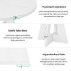 Table de salle à manger ronde pour 4 personnes, table de cuisine de style campagnard de 120 cm, petite table à manger en bois pour salle à manger ou salon