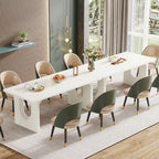 Table de salle à manger rectangulaire 70,89 cm pour 6 à 8 personnes, style moderne et épuré, en bois.