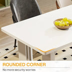 Table de salle à manger rectangulaire 70,89 cm pour 6 à 8 personnes, style moderne et épuré, en bois.