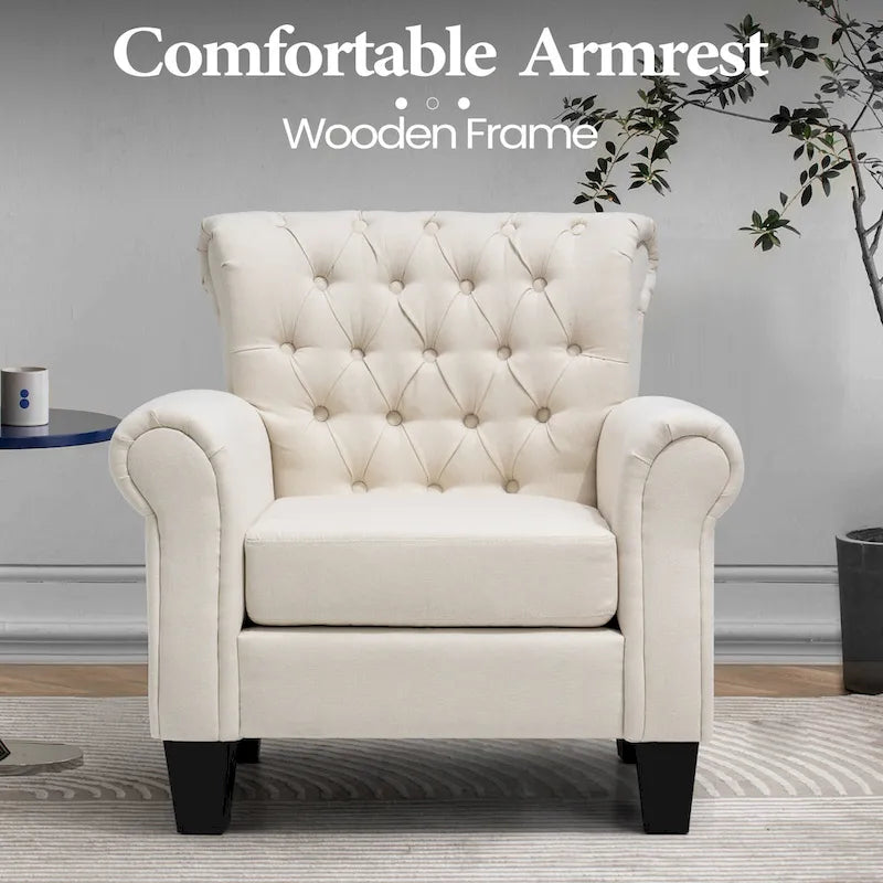 Fauteuil club confortable, canapé une place, siège d'intérieur avec accoudoirs et assise rembourrée