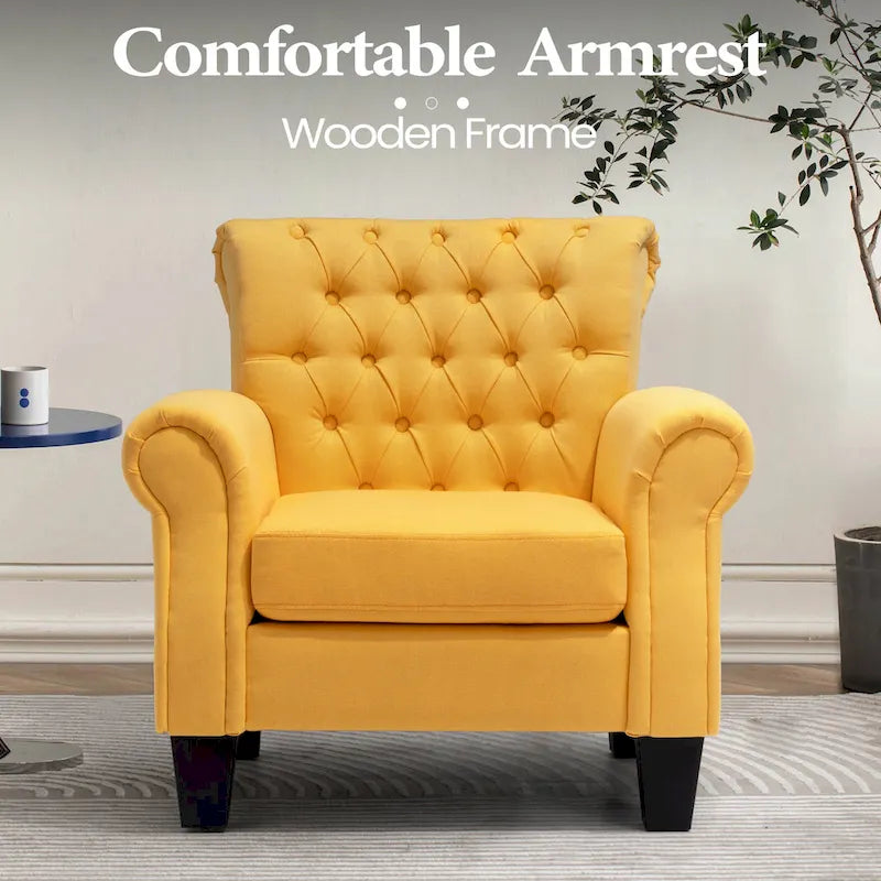 Fauteuil club confortable, canapé une place, siège d'intérieur avec accoudoirs et assise rembourrée