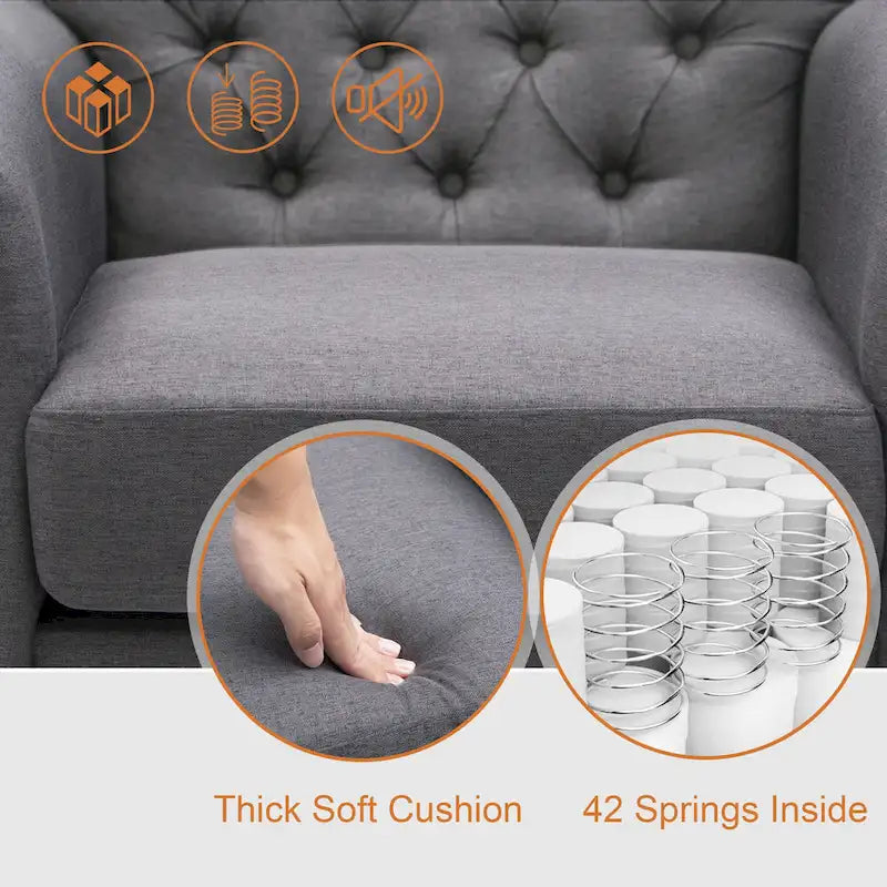 Fauteuil club confortable, canapé une place, siège d'intérieur avec accoudoirs et assise rembourrée