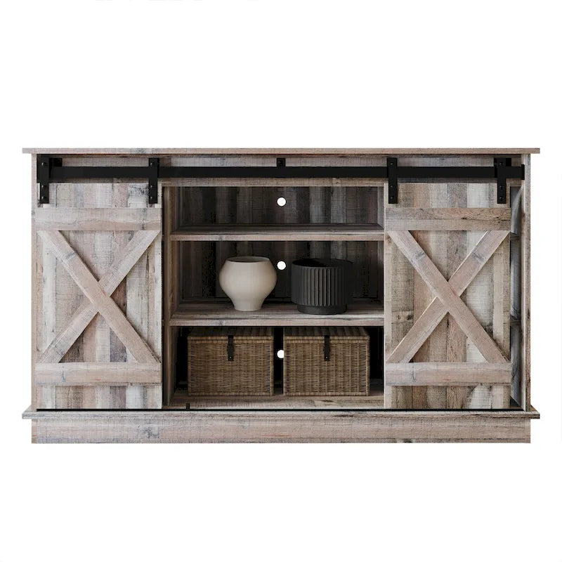 Console de meuble TV en forme de X de style vintage CraftPorch