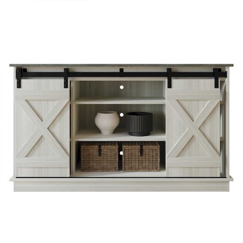 Console de meuble TV en forme de X de style vintage CraftPorch