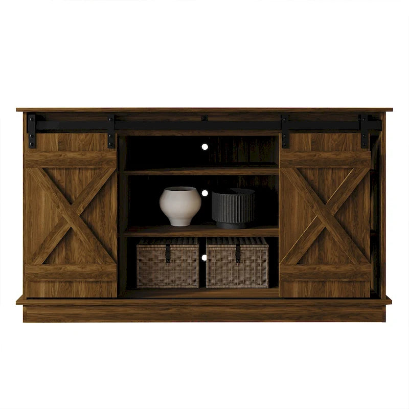 Console de meuble TV en forme de X de style vintage CraftPorch