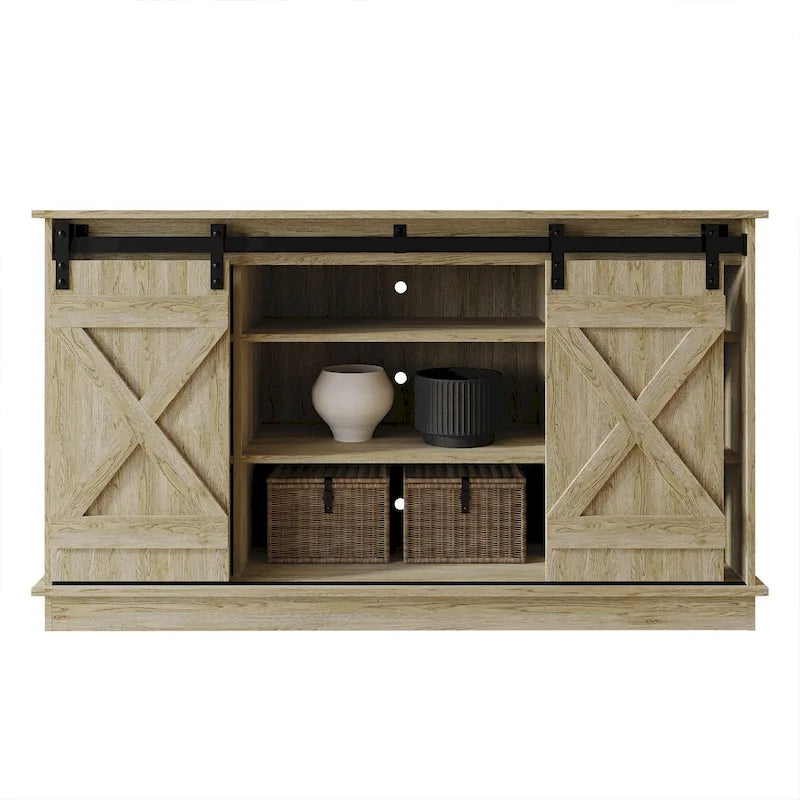 Console de meuble TV en forme de X de style vintage CraftPorch