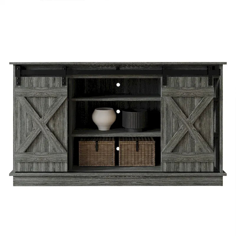 Console de meuble TV en forme de X de style vintage CraftPorch