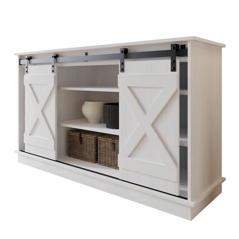 Console de meuble TV en forme de X de style vintage CraftPorch
