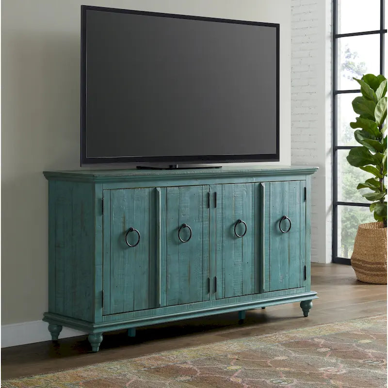 Console de meuble TV en bois massif Garden District 65