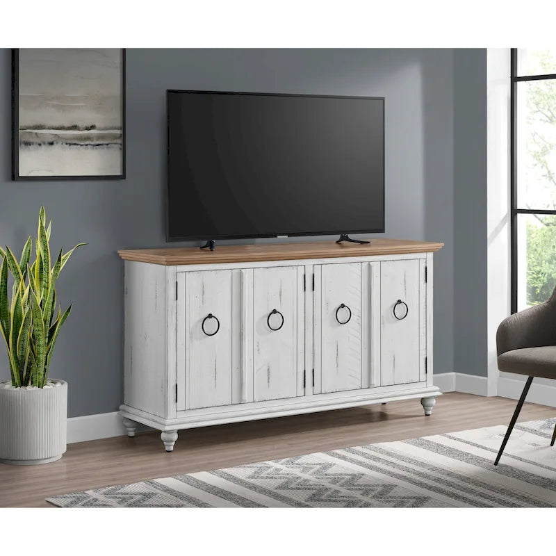 Console de meuble TV en bois massif Garden District 65