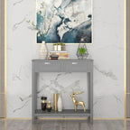 Console d'entrée avec 2 tiroirs et étagère inférieure