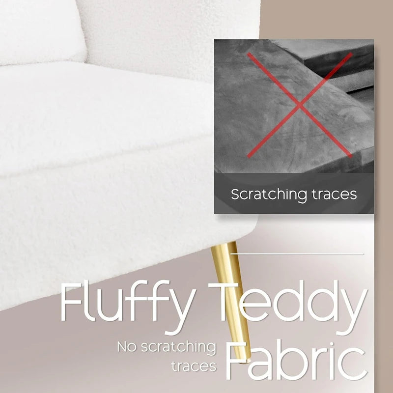 HOMYKA Fauteuil à oreilles moderne, ensemble de 2 fauteuils d'appoint rembourrés