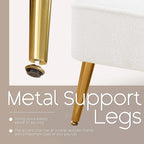 HOMYKA Fauteuil à oreilles moderne, ensemble de 2 fauteuils d'appoint rembourrés