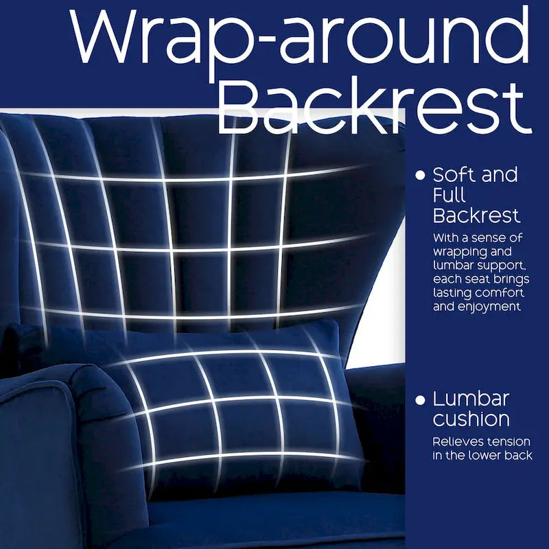 HOMYKA Fauteuil à oreilles moderne, ensemble de 2 fauteuils d'appoint rembourrés