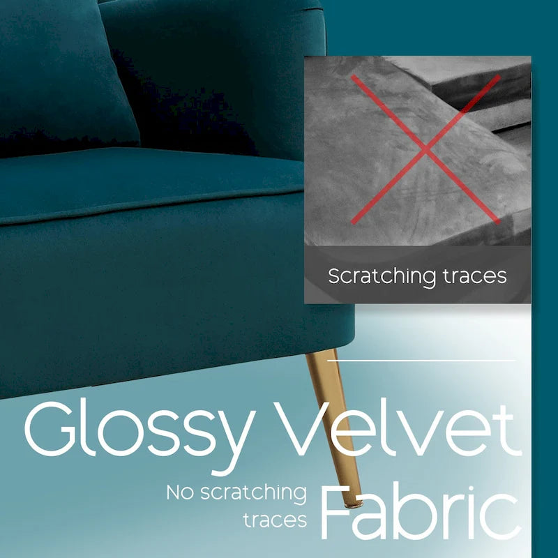 HOMYKA Fauteuil à oreilles moderne, ensemble de 2 fauteuils d'appoint rembourrés