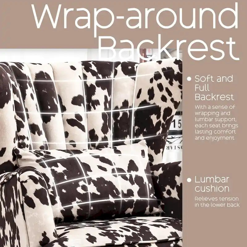 HOMYKA Fauteuil à oreilles moderne, ensemble de 2 fauteuils d'appoint rembourrés