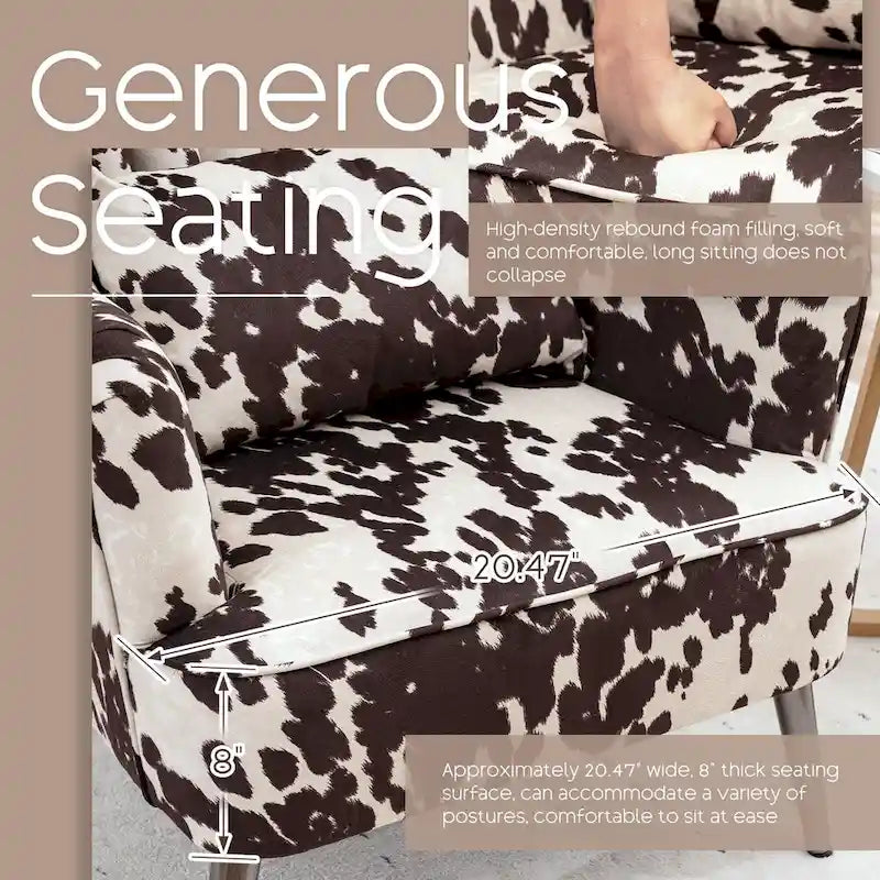 HOMYKA Fauteuil à oreilles moderne, ensemble de 2 fauteuils d'appoint rembourrés