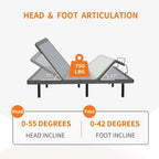 Cadre de lit ajustable ESHINE avec fonction massage