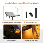 Cadre de lit ajustable ESHINE avec fonction massage