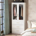 Armoire modulaire de rangement pour penderie et dressing, 74,8 cm de hauteur, blanche.